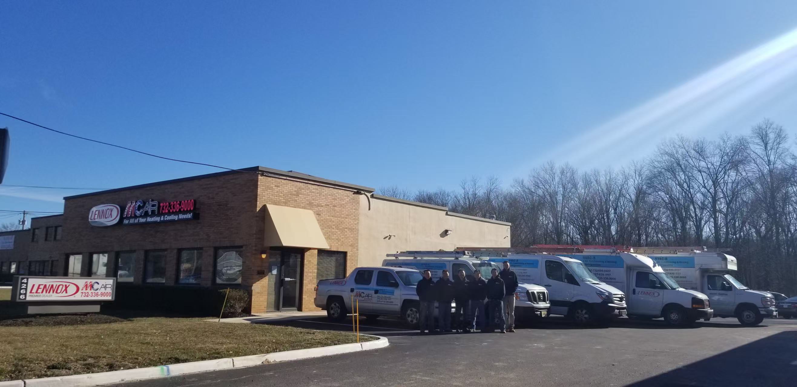 The MC Air team and service fleet at our Monmouth Junction, NJ headquarters